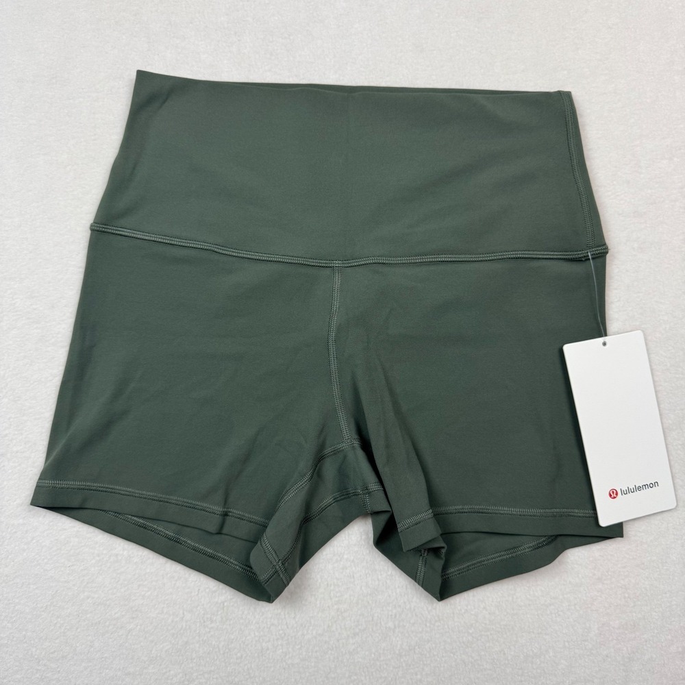 NWT Lululemon Align High Rise Shorts 4" Size 8 Army Green Nulu Yoga Lounge